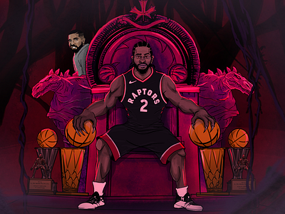 Kawhi Leonard for NBA on TNT basketball clippers drake illustration kawhi lebron leonard nba raptors sport tor