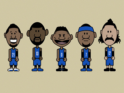 Thunder Lineup Shirt basketball illustration lineup nba okc oklahoma city thunder westbrook