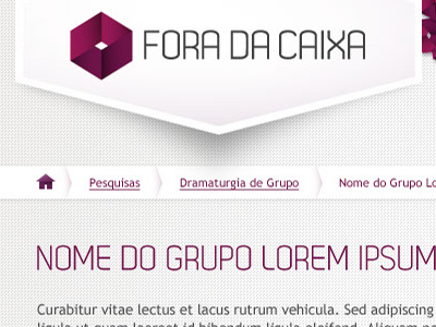 Fora da Caixa - Header