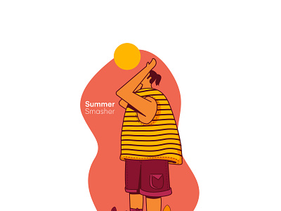 summer smasher design flat illustration vector