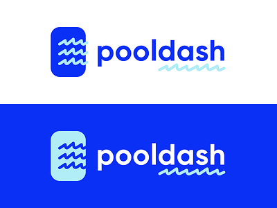 pooldash — brand brand branding clean flat icon identity lettering logo minimal pool vector water