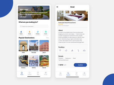 Hotel Booking App app branding design graphic design illustration logo mobile app screen typography ui