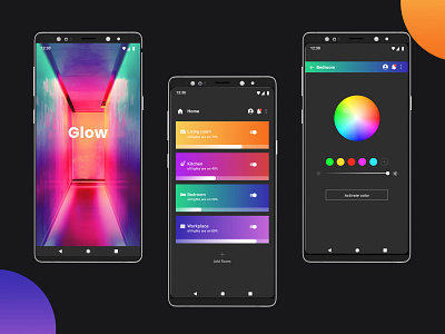 IOT lights- Mobile App app dark mode design iot mobile app screen ui