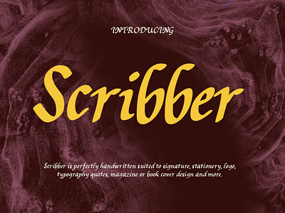 Scribber Handwritten branding design font handwritten procreate scrib trendyfont typhography
