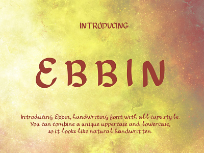 Ebbin Curl Font design font font curl fontself handmade handwritten script typhography
