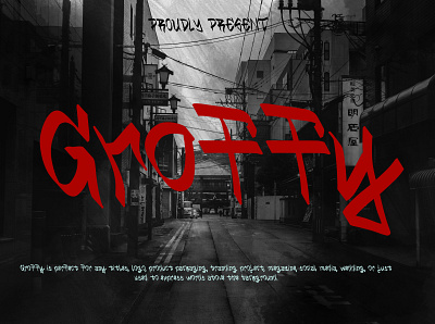 Groffy Font branding font graffiti graphic design icon