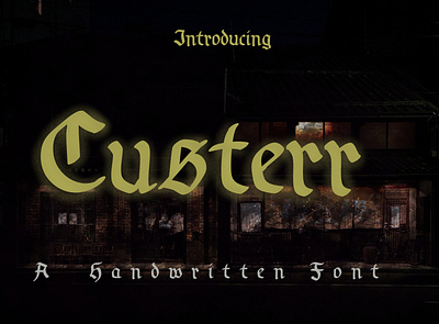 Custerr Handwritten Modern Fonts fonts handwritten illustrator modern fonts typhography