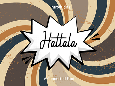 Hattala Connected Font branding font illustration illustrator
