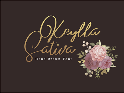 Keylla Sativa Font graphic design written