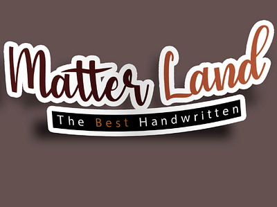 Matter Land animation branding design display font illustrator logo sign signature type vector