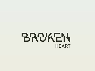 Broken heart broken logo branding