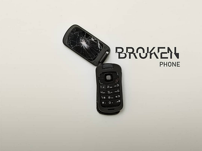 Broken phone broken logo brand designer