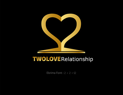 two love logo animation artist branding design design art gold icon illustration illustrator logo love premium twolove vector