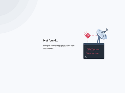 Chec Dashboard 404 page illustration ui design