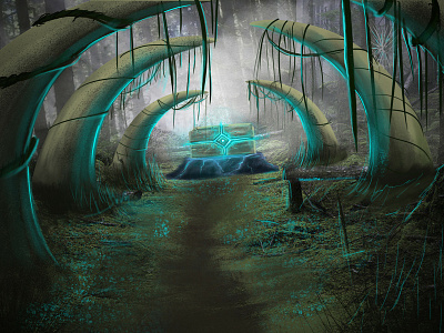 Jungle art concept art environmental design game art illustration