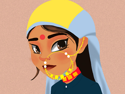 Garhwali girl character concept character creation