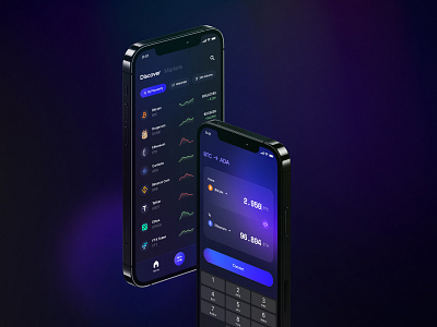 Magma - Crypto Wallet App UI app app design banking bitcoin branding clean coin crypto crypto exchange dark ethereum fiance glassmorphism gradient graph stocks trading ui ux wallet