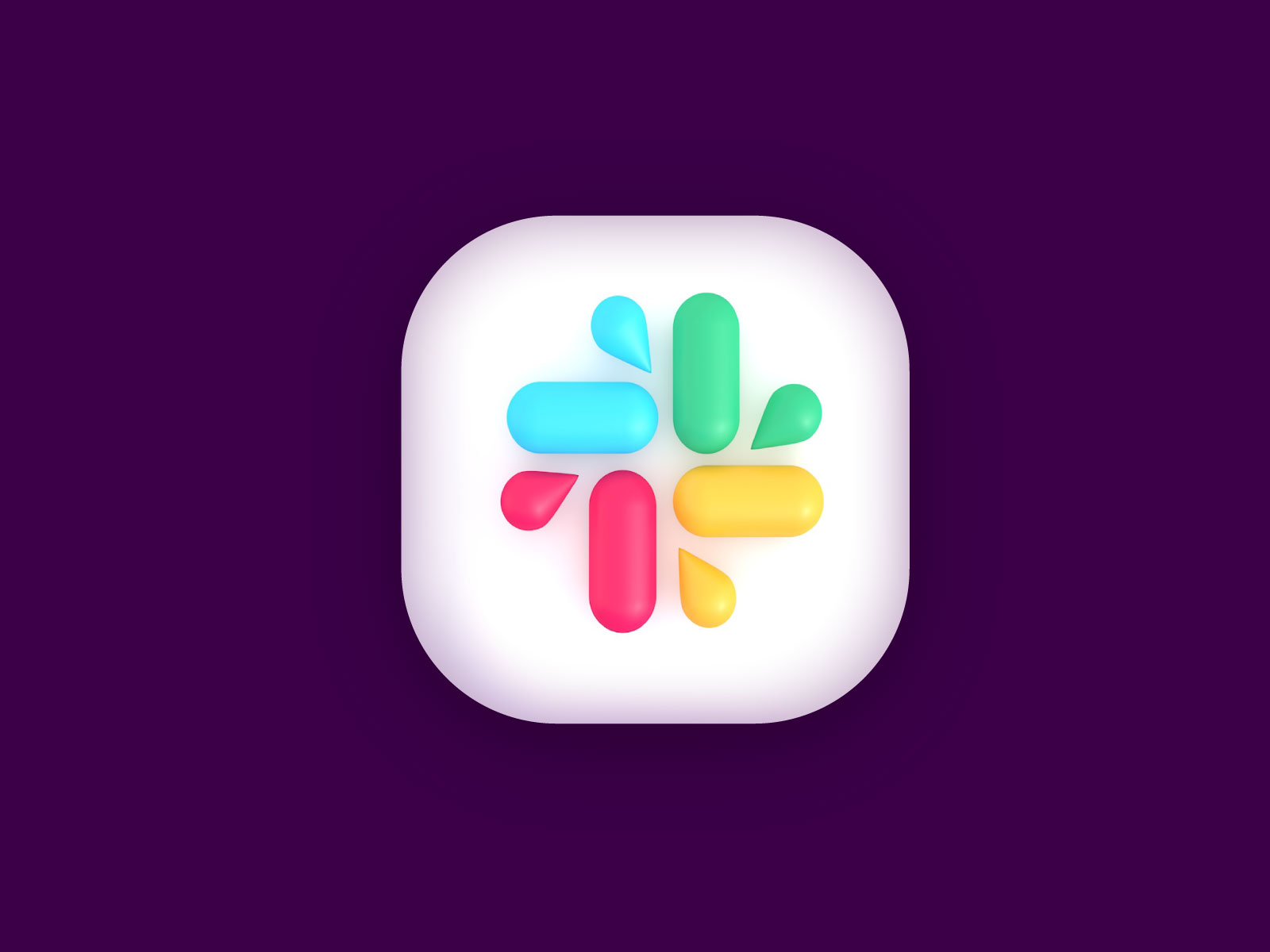 Slack 3D Logo Design. by Saad on Dribbble