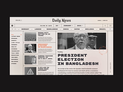 News Paper Web Concept Design animation dashboard design motion graphics popular typography ui ux web
