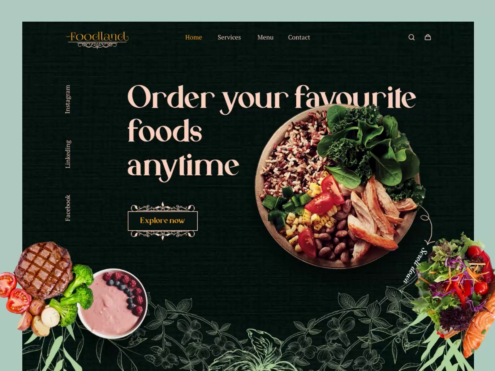 Food Delivery Landing Page (Restaurant Web) by Saad on Dribbble