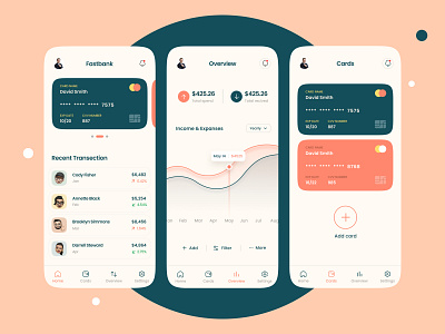 💰Financial Mobile App: Online Banking animation app clean app daily finance app dark ui design financial app financial mobile app flat minimal mobile app money manager money tracking app online banking app typography ui user experience ux web app