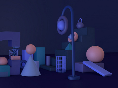 Playing With 3D Abstract Shape in Cinema 4D by Saad on Dribbble