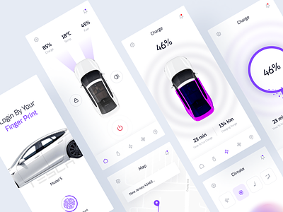 Car Remote Control App (Tesla connected app) 3d animation apps automotive car apps car dashboard car remote control apps electric car future car apps geex arts gleb interaction design mobile apps motion saad smart car tesla ui ui animation ux