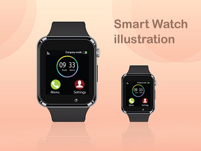 Smart Watch illustraiton (Practice V1) app design gadget illustration smart smart watch