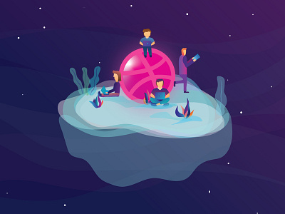 Dribbble Team illustration