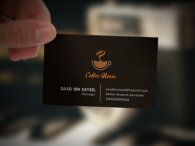 coffee house business card.