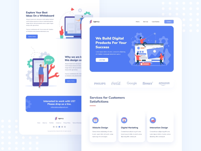 Design Agency Landing Page by Milton Debnath on Dribbble