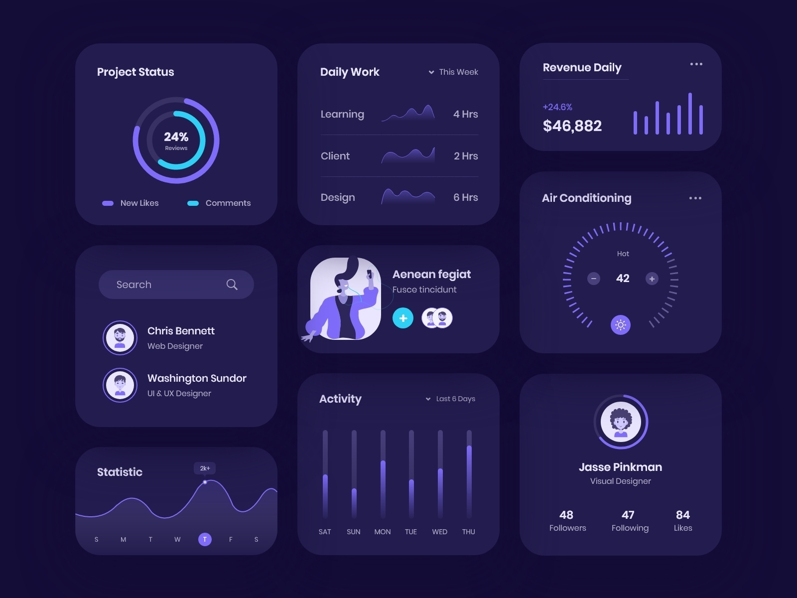 UI Widgets & Components by Milton Debnath on Dribbble