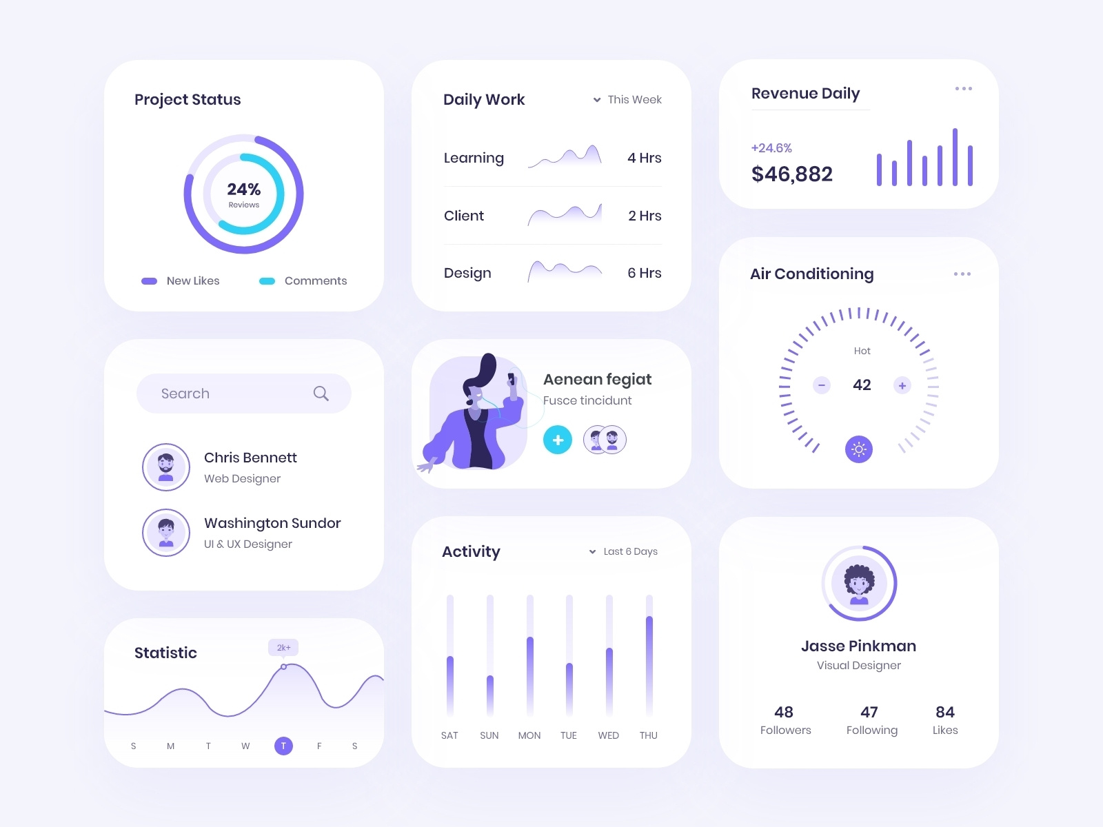 UI Widgets & Components by Milton Debnath on Dribbble