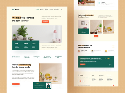 Willow - Interior Design Landing Page