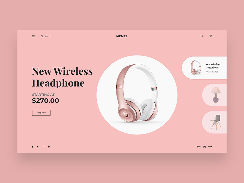 Minimal Ecommerce Website Header uiux fashion shop woocommerce online shop web design shofity header ecommerce minimal