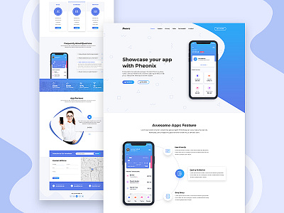 Pheonix - App landing Page app app landing page creative design landing page product product landing page uidesign uxdesign webdesign