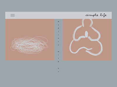 Landing page for Simple Life studio animation colours flat gaplevski illustration meditation minimalism motion ui ux uxui yoga