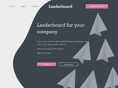 Leaderboard 019 branding company dailyui flat gaplevski landing page design landingpage minimalism ui019 work