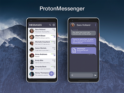 Daily UI #013 - Direct Messenger - ProtonMessenger concept dailyui message messenger mobile pixel protonmail text ui