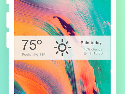 Daily UI #37 – Weather dailyui minimal mobile ui weather widget