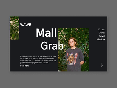 WA\VE - Mall Grab adobe xd aesthetic app clean design flat interaction landingpage ui userinterface ux webdesign