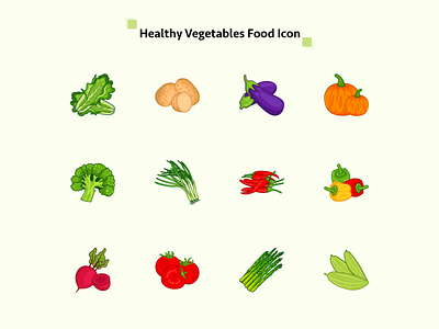 Healthy Vegetables Food Filled Outline Icon