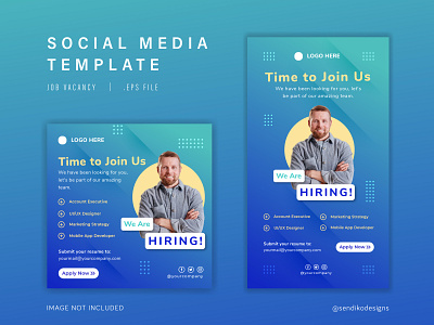 Job Vacancy | Social Media Template | Instagram Template branding design graphic design hiring post instagram post instagram template job vacancy join us social media design social media post social media template ui