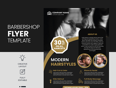 Barbershop Flyer Template business flyer corporate flyer flyer flyer artwork flyer design graphic design graphic design illustration