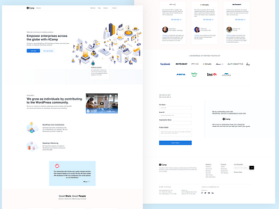 Landing page for automated agency