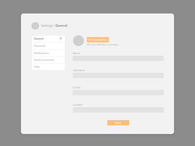 Settings #7 dailyui dailyui 007 settings ui