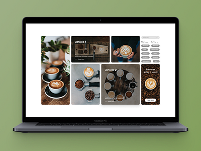 Coffee Blog Page design ui ux web design webdesign