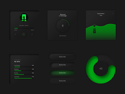 Neomorphism Dark theme app design icon interface neomorphism ui ui design web webdesign
