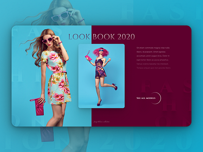 Lookbook 2020 - fashion website fashion landing page landing page design ui design web web design webdesign website website design