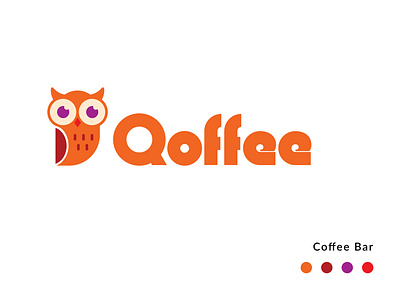 Qoffee Logo art branding design flat icon illustration logo logo 2d logo design logotype logotype design typography vector